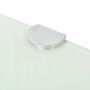 Voir la diapositive 5 : VIDAXL Etageres d'angle 2 pcs et supports chromes Verre Blanc 45x45 cm