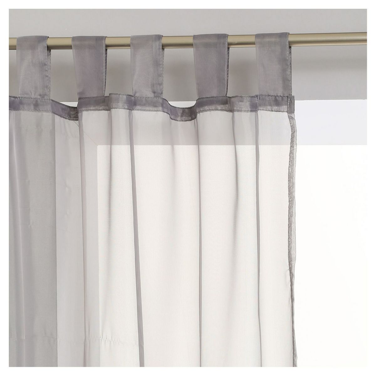 ATMOSPHERA Lot de 2 voilages unis à pattes 