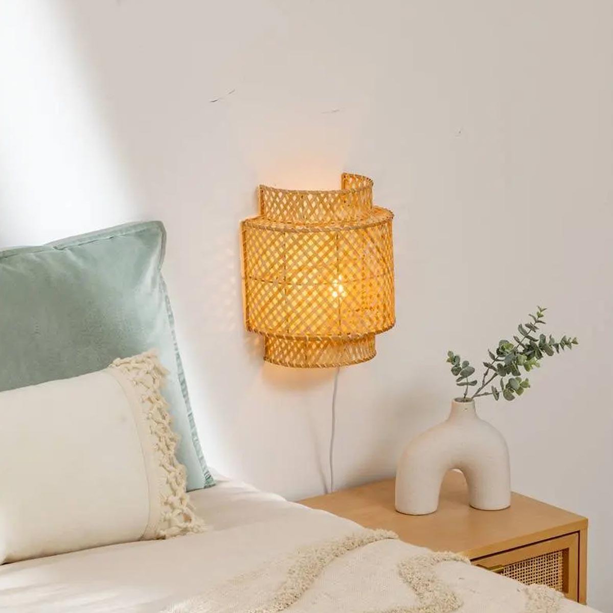 Voir la diapositive 3 : ATMOSPHERA Applique Murale en Bambou  Liby  28cm Naturel