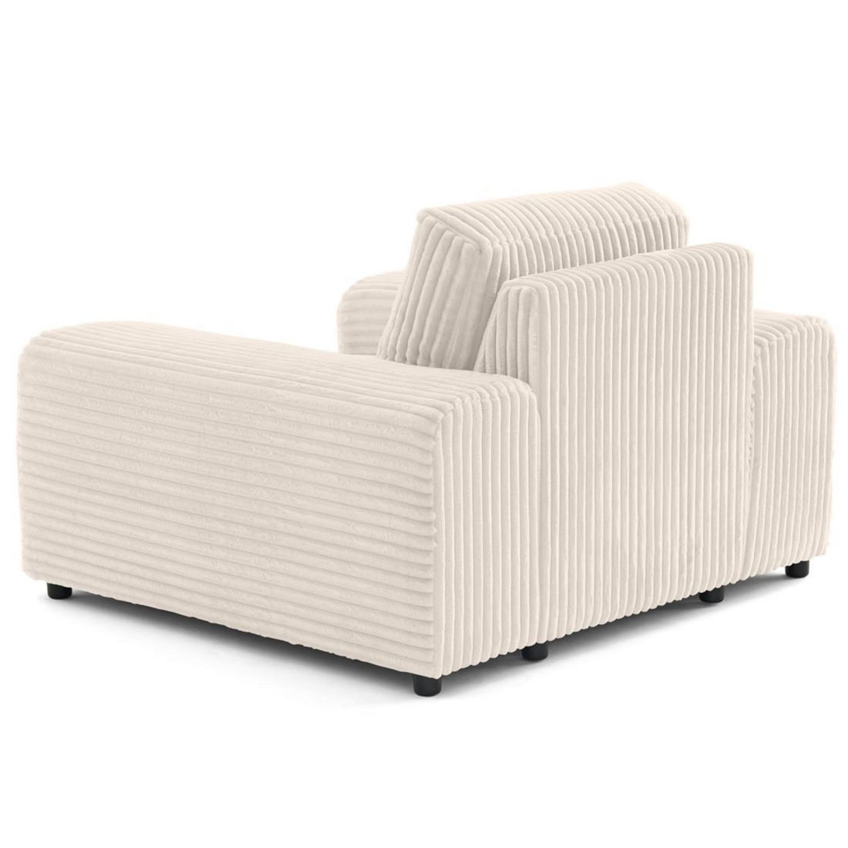 LISA DESIGN Garance - fauteuil en velours côtelé grosses côtes