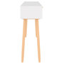 Voir la diapositive 4 : VIDAXL Table console Blanc 105x30x75 cm Bois massif pin /rotin naturel