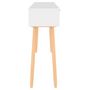 Voir la diapositive 4 : VIDAXL Table console Blanc 105x30x75 cm Bois massif pin /rotin naturel