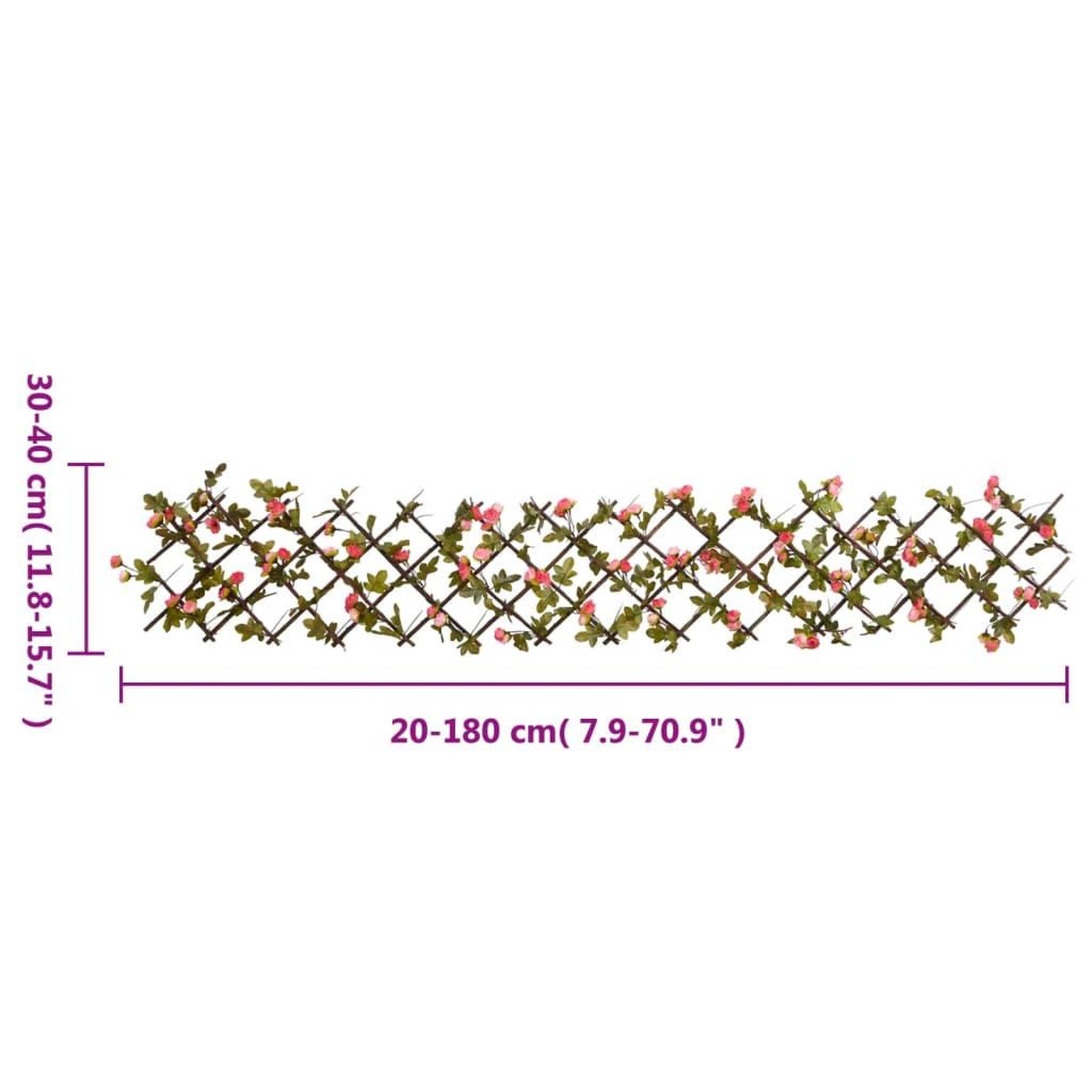 Voir la diapositive 6 : VIDAXL vidaXL Treillis de lierre artificiel extensible 5 pcs 180x20 cm