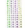 Toga 120 perles adhésives violet-vert