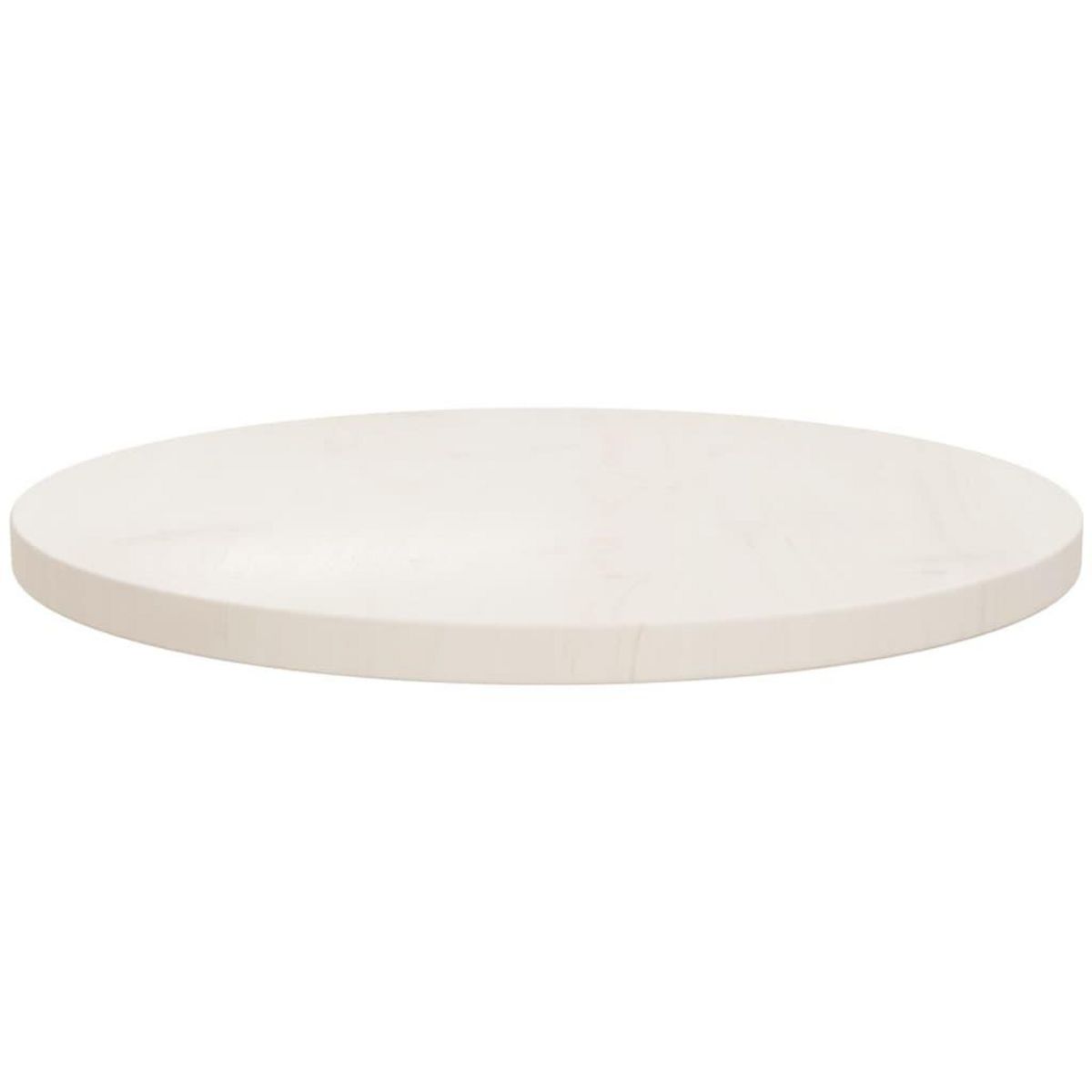 VIDAXL Dessus de table Blanc Ø50x2,5 cm Bois de pin massif