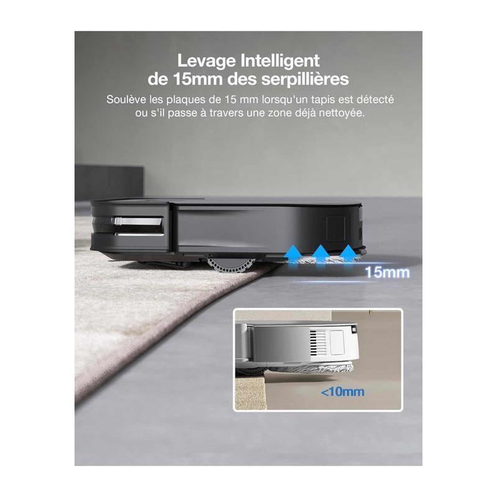Voir la diapositive 6 : ECOVACS Robot Aspirateur Laveur Deebot X2 Combo