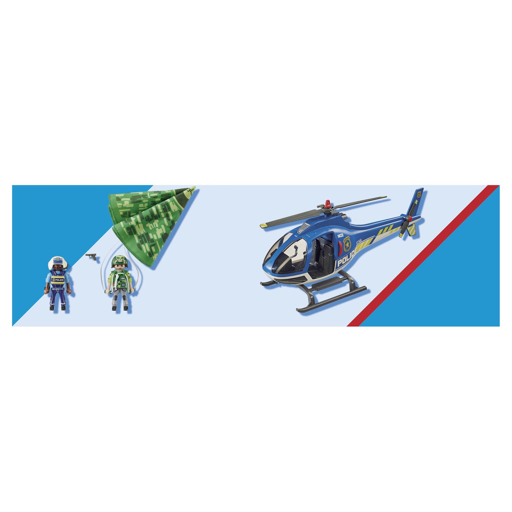 Voir la diapositive 6 : PLAYMOBIL 70569 - City Action - Hélicoptère de police et parachutiste