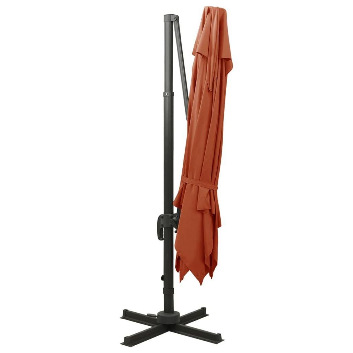VIDAXL Parasol de jardin en porte-a-faux avec double toit terre cuite