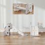 Voir la diapositive 2 : HOMCOM Toboggan enfant design girafon - panier de basket-ball intégré - ballon, pompe inclus - plastique gris blanc