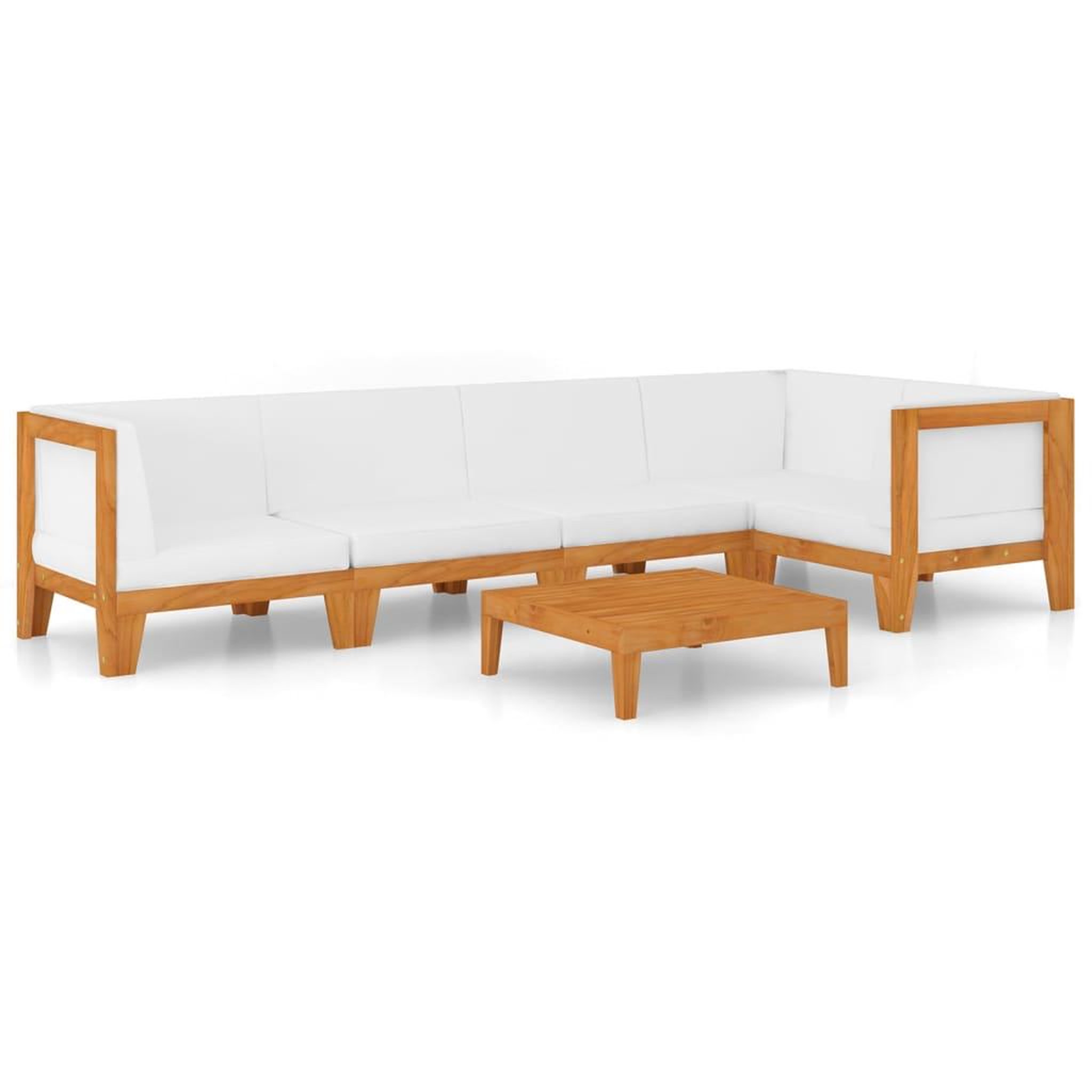 Voir la diapositive 2 : VIDAXL Salon de jardin 6 pcs avec coussins Bois d'acacia solide