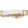 Voir la diapositive 2 : VIDAXL Salon de jardin 6 pcs avec coussins Bois d'acacia solide