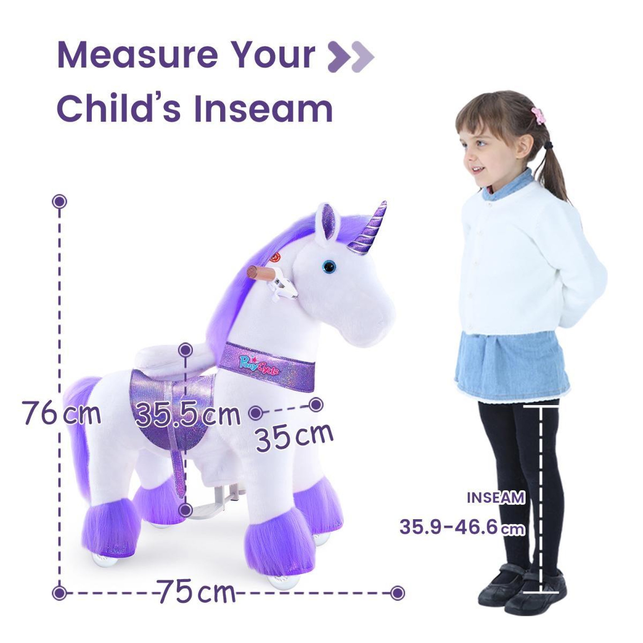 Voir la diapositive 3 : Ponycycle Licorne ride-on - violette
