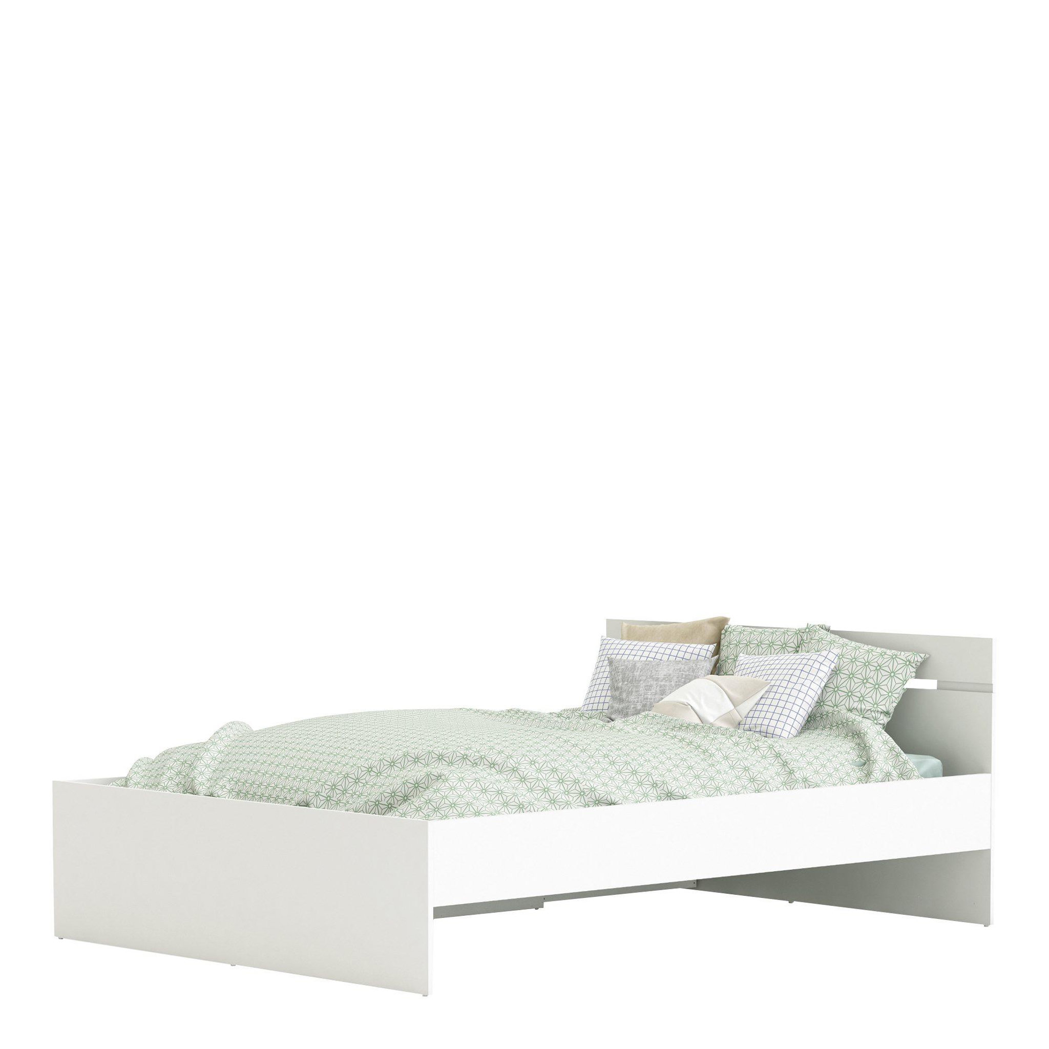 Voir la diapositive 3 : Demeyere Lit adulte 2 tiroirs - MICHIGAN - Blanc - 140 x 190 cm - DEMEYERE