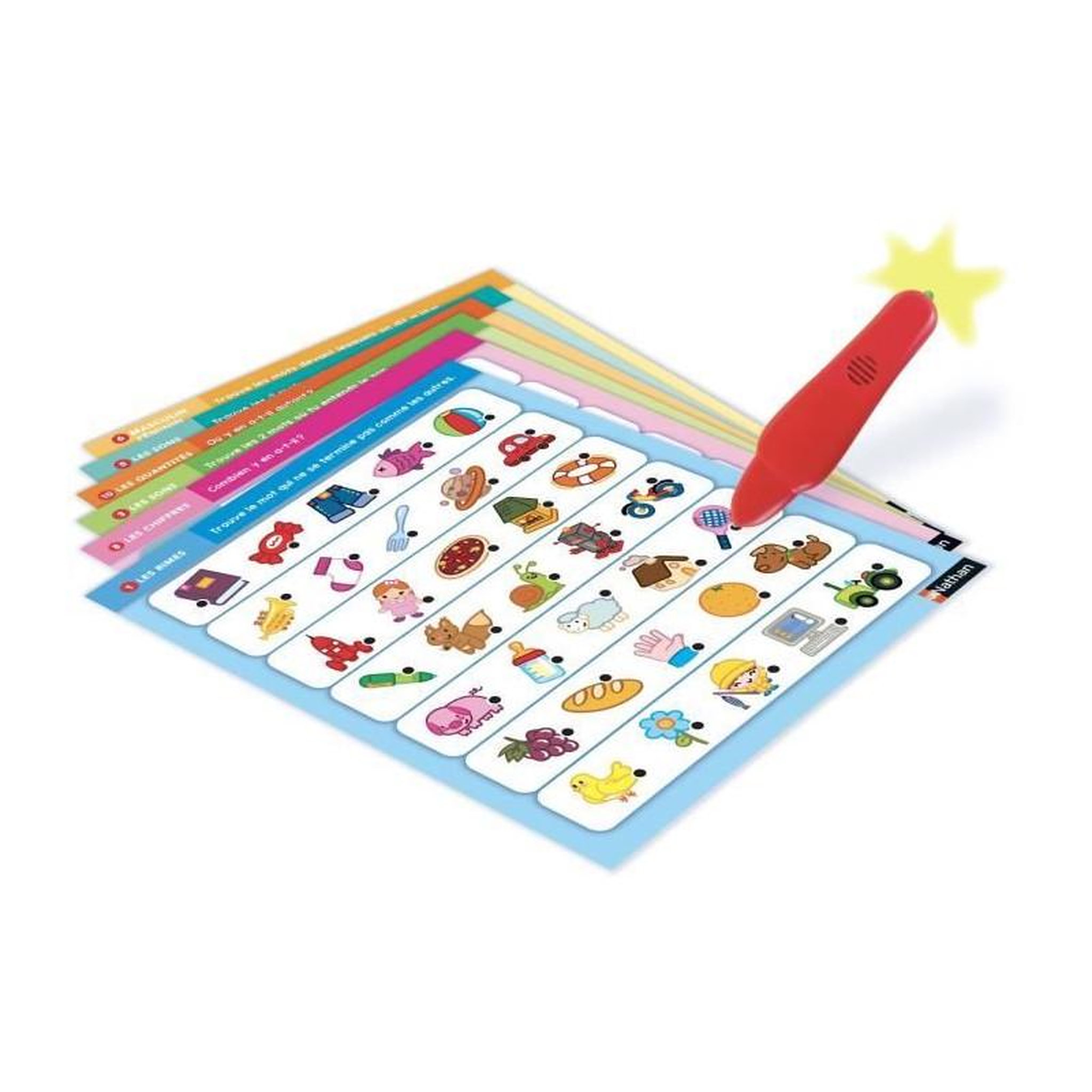 Voir la diapositive 2 : Nathan Jeu éducatif électronique - NATHAN - Electro Lettres et Chiffres - Pour enfants de 3 ans et plus - Multicolore