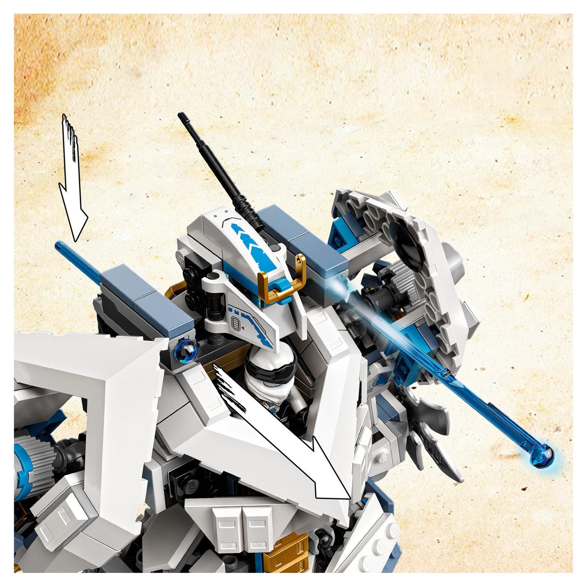 Voir la diapositive 5 : LEGO NINJAGO 71738 Le Robot de Combat Titan de Zane, Jouet de Construction Ninja, Figurines