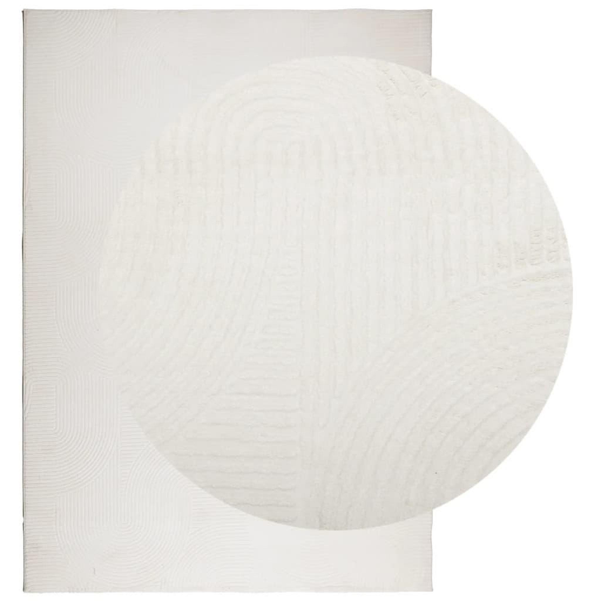 Voir la diapositive 3 : VIDAXL Tapis IZA poils courts style scandinave creme 120x170 cm