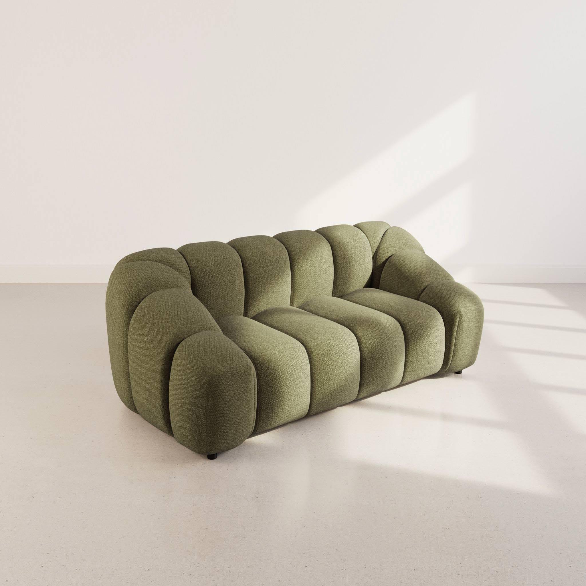 Voir la diapositive 3 : LISA DESIGN Ava - canapé 3 places en velours texturé