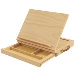 VINSETTO Mallette chevalet professionnel de table inclinaison réglable 3 compartiments de rangement bois de hêtre