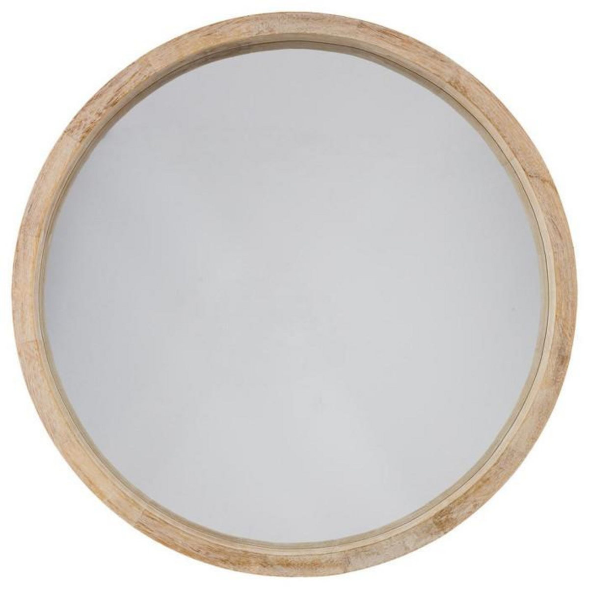 ATMOSPHERA Miroir Rond Bois  Scandinave  52cm Naturel