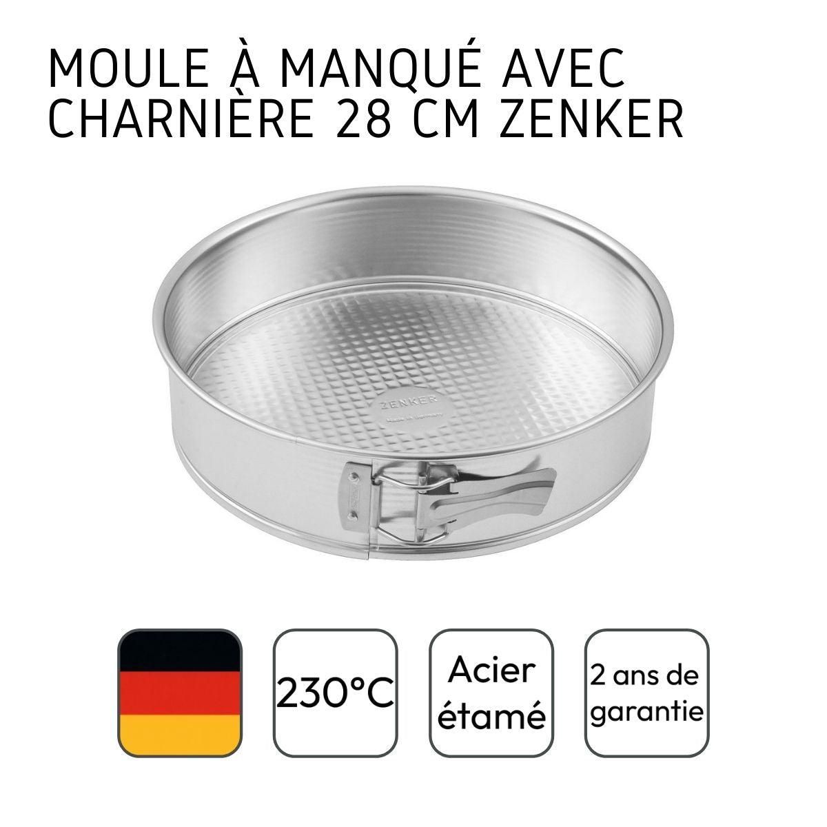 ZENKER Moule à manqué à charnière 28 cm Zenker Silver
