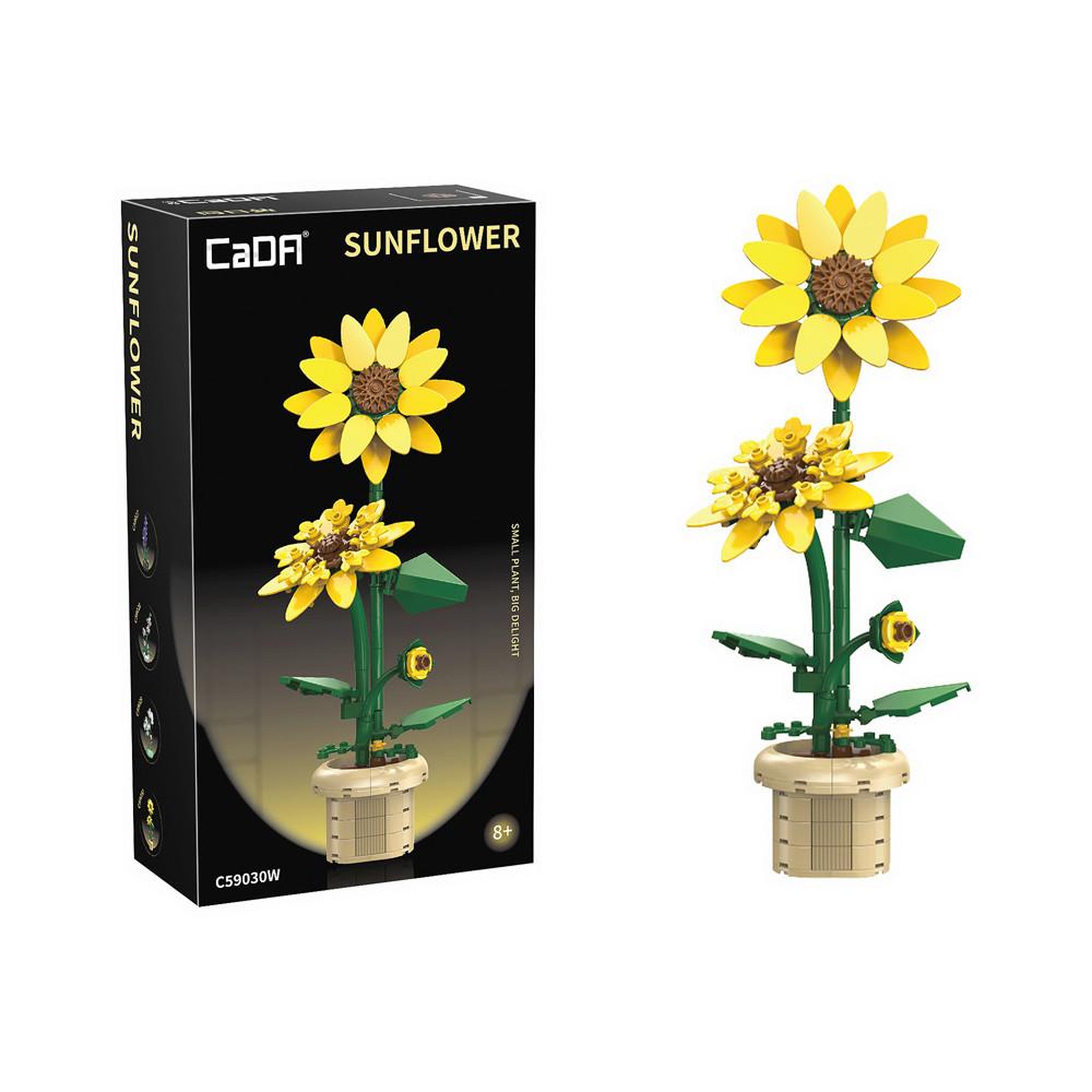 Jeu de briques diy plante d'intérieur tournesol ou orchidée