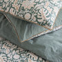 Voir la diapositive 2 : FUTURE HOME Parure de lit 2 personnes floral et pois en coton