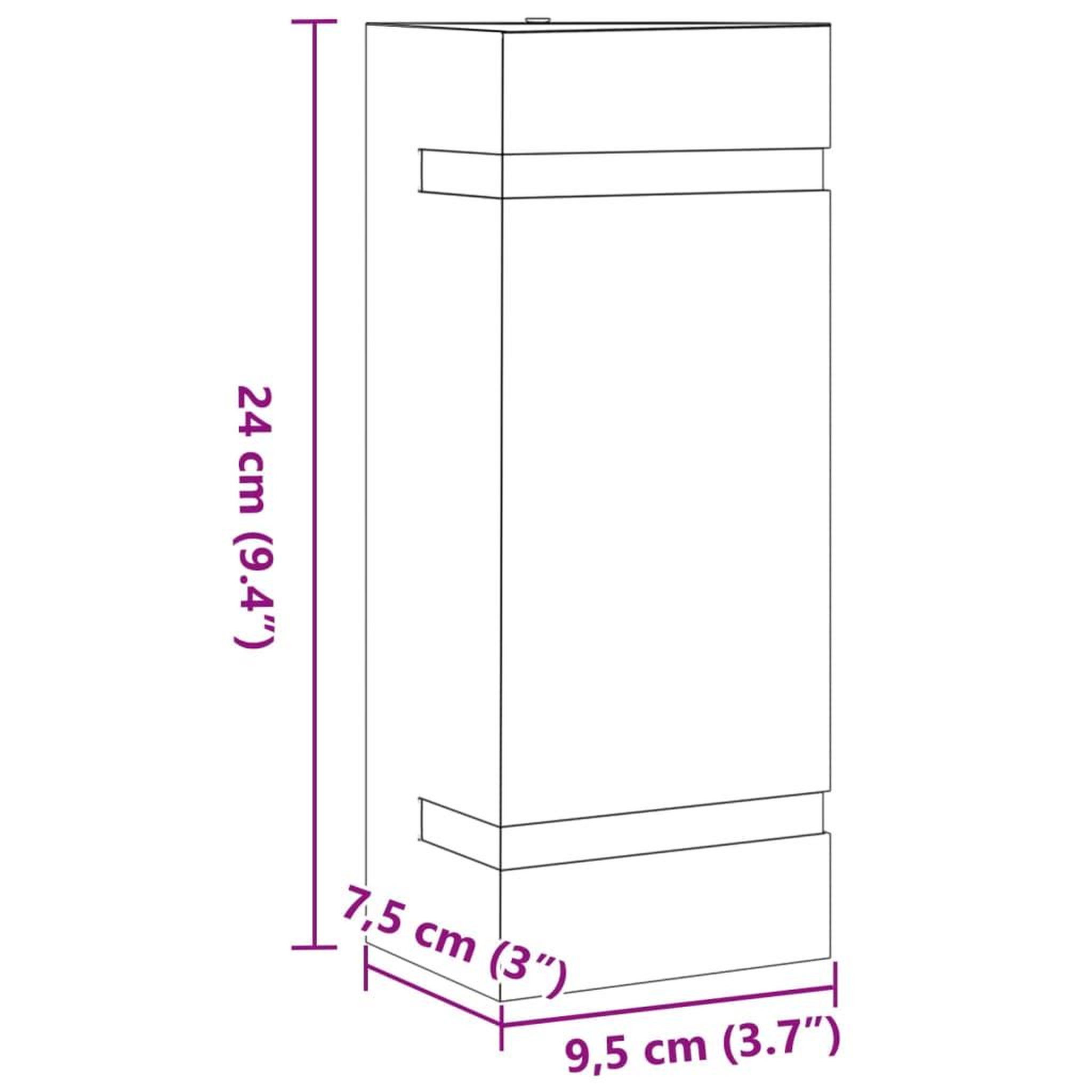 Voir la diapositive 6 : VIDAXL Applique murale d'exterieur noir acier inoxydable