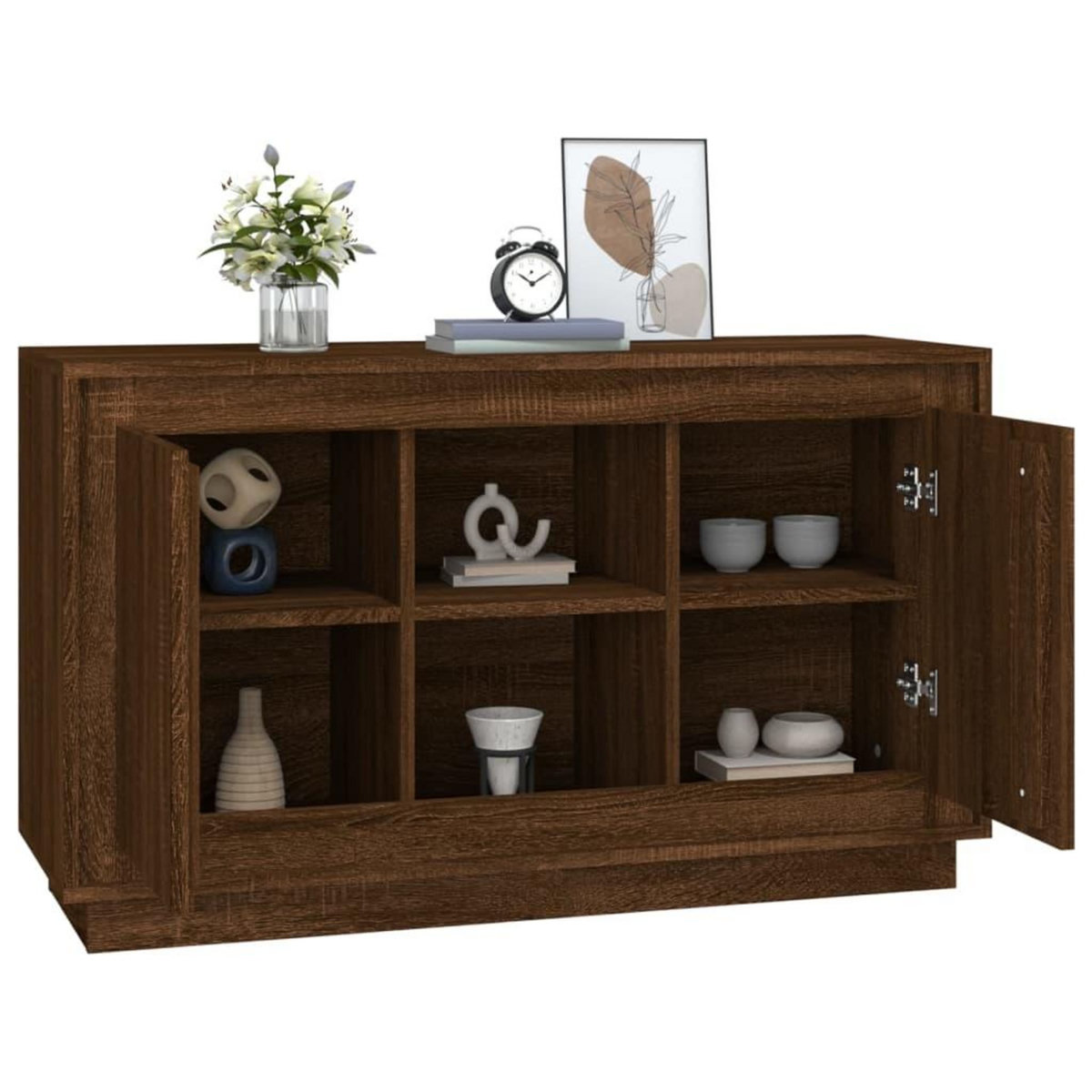 VIDAXL Buffet chene marron 102x35x60 cm bois d'ingenierie