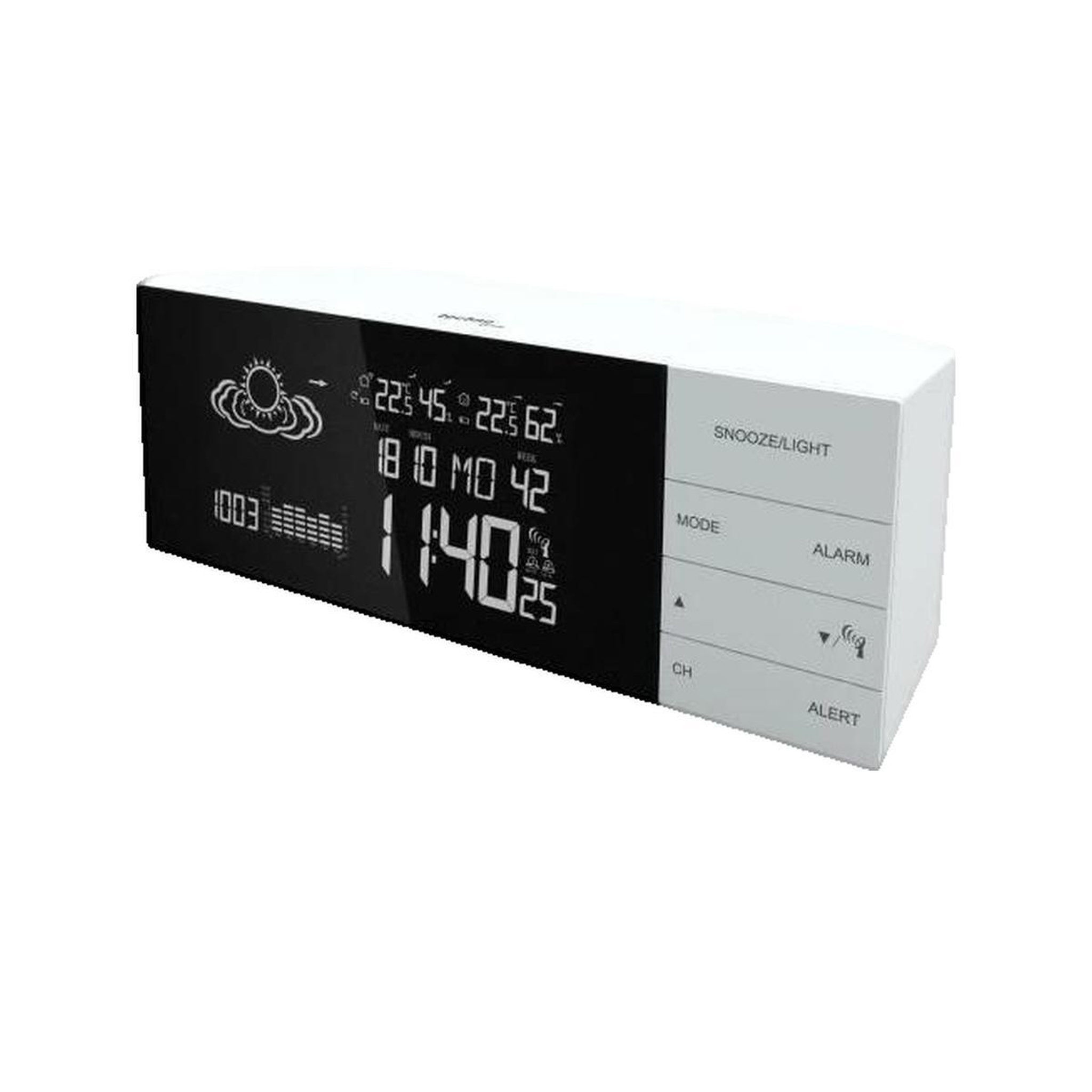 Voir la diapositive 3 : TECHNO Station météo Techno Line WS 6870 température et humidité noire