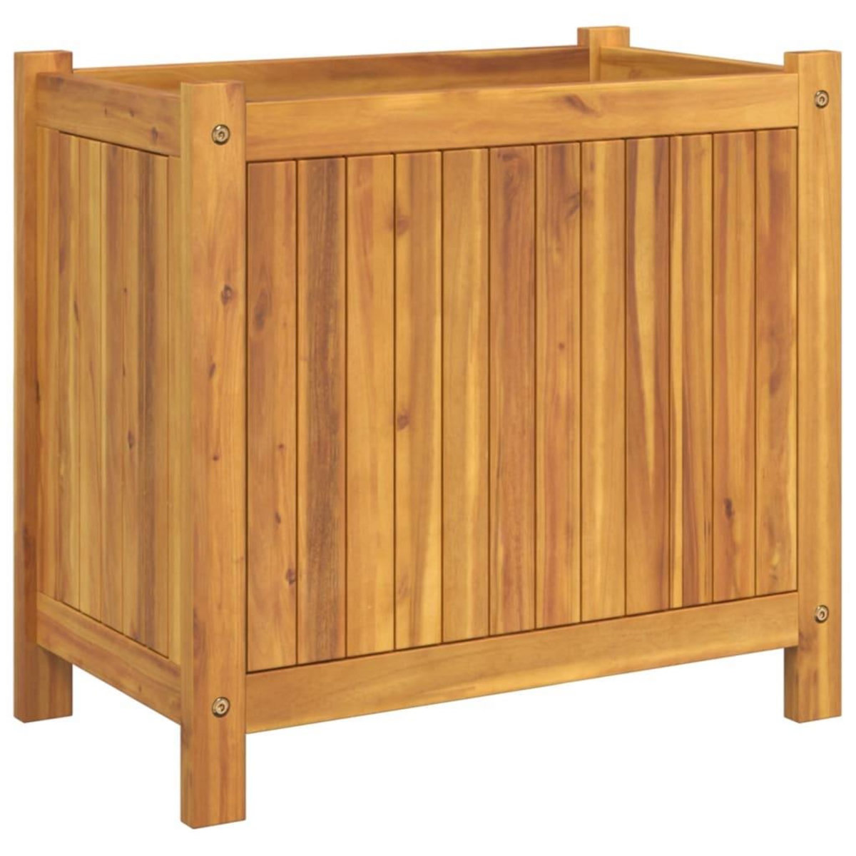 VIDAXL Jardiniere avec doublure 54x31x50 cm bois massif d'acacia