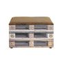Voir la diapositive 2 : Paris Prix Coffre de Rangement Vintage  Palette  65cm Marron