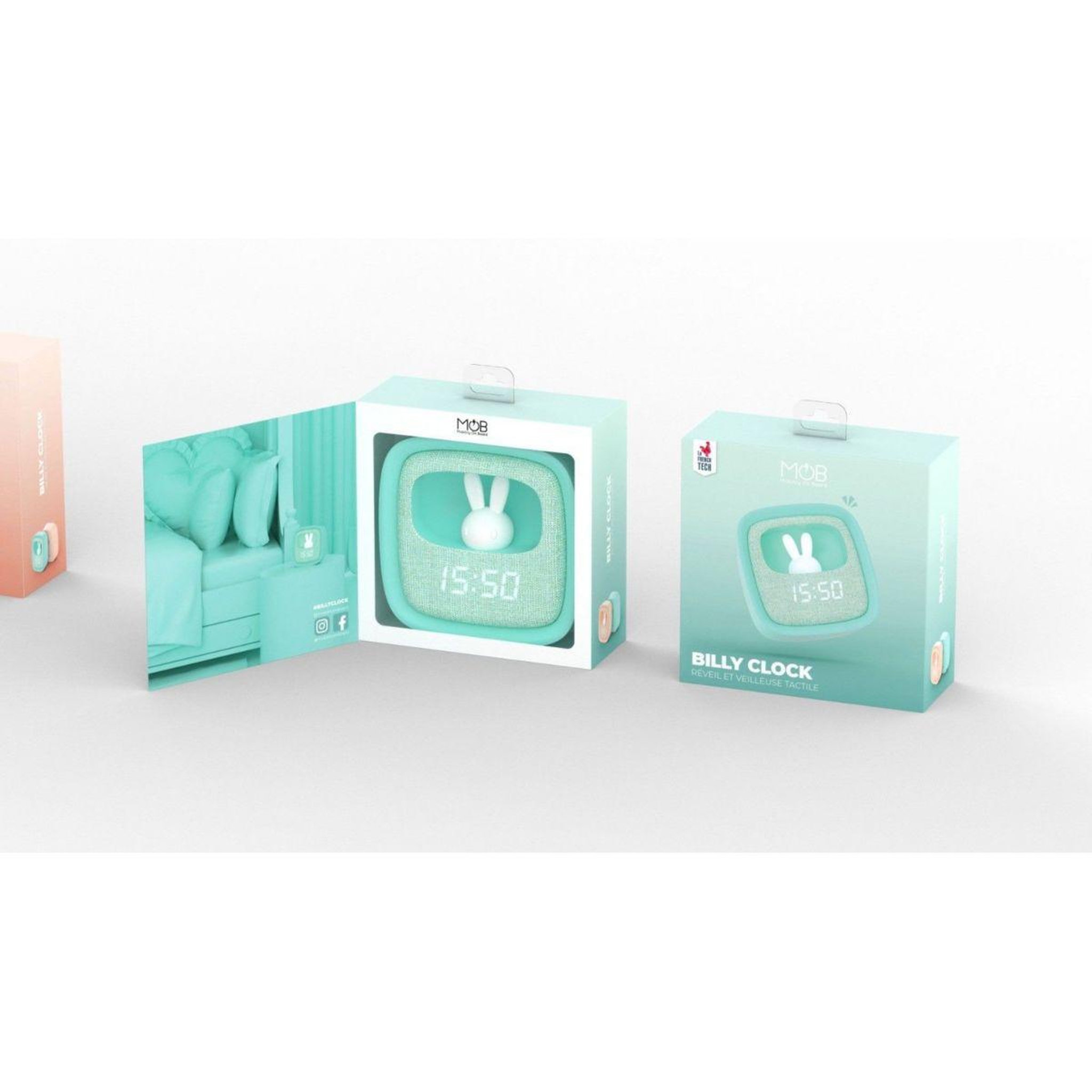 Voir la diapositive 4 : MOBILITY ON BOARD Réveil Billy Clock Lapin Bleu