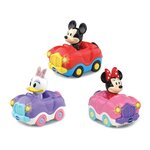 VTECH Coffret Tut Tut Bolides Trio Cabriolets Minnie Mickey Daisy