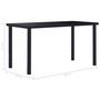 Voir la diapositive 5 : VIDAXL Table a manger Noir 140x70x75 cm Verre trempe
