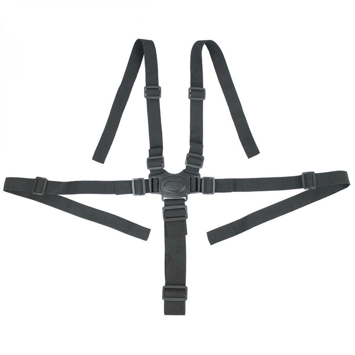 Monsieur Bébé Harnais de sécurité universel 5 points pour chaise haute bébé - Noir