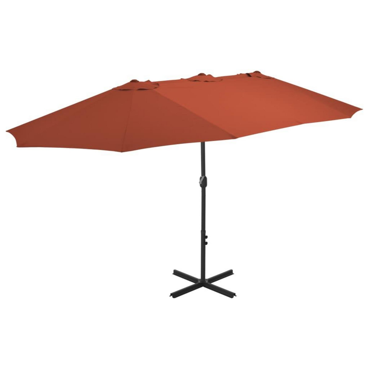 VIDAXL Parasol d'exterieur avec poteau en aluminium terre cuite
