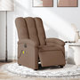 Voir la diapositive 1 : VIDAXL Fauteuil inclinable de massage electrique marron tissu