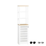 SOBUY Armoire haute salle de bain Blanc 39x30x160cm BZR43-W