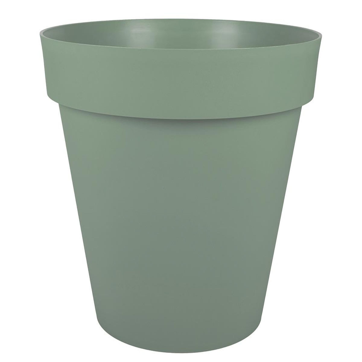 Eda Pot de fleurs rond en plastique Toscane vert laurier - Ø 60 cm - Eda