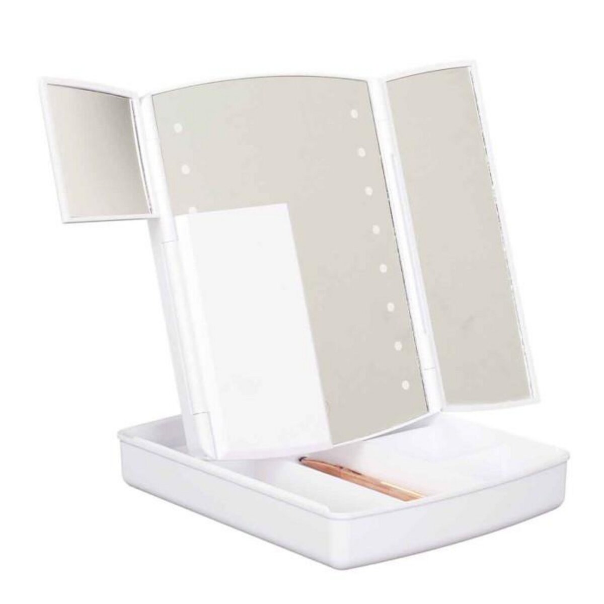 Paris Prix Miroir LED  Tiroir de Rangement  24cm Blanc