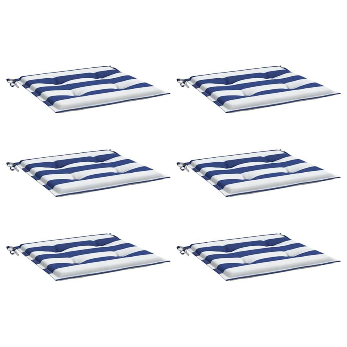 VIDAXL Coussins de chaise de jardin lot de 6 40x40x3 cm tissu