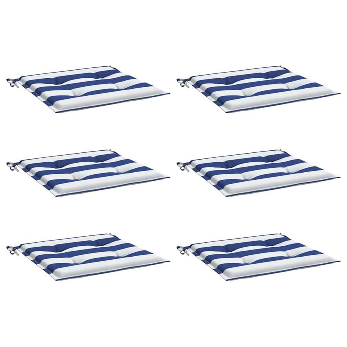 VIDAXL Coussins de chaise de jardin lot de 6 40x40x3 cm tissu