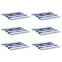 Voir la diapositive 3 : VIDAXL Coussins de chaise de jardin lot de 6 40x40x3 cm tissu