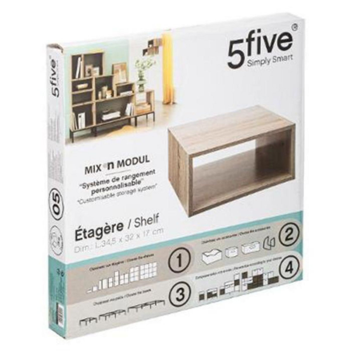 FIVE Étagère Déco  Mix n' Modul  36cm Naturel