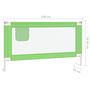 Voir la diapositive 6 : VIDAXL Barriere de securite de lit d'enfant Vert 150x25 cm Tissu