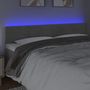 Voir la diapositive 3 : VIDAXL Tete de lit a LED Gris clair 180x5x78/88 cm Velours