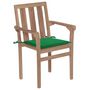 Voir la diapositive 2 : VIDAXL Chaises de jardin empilables avec coussins lot de 6 Teck solide