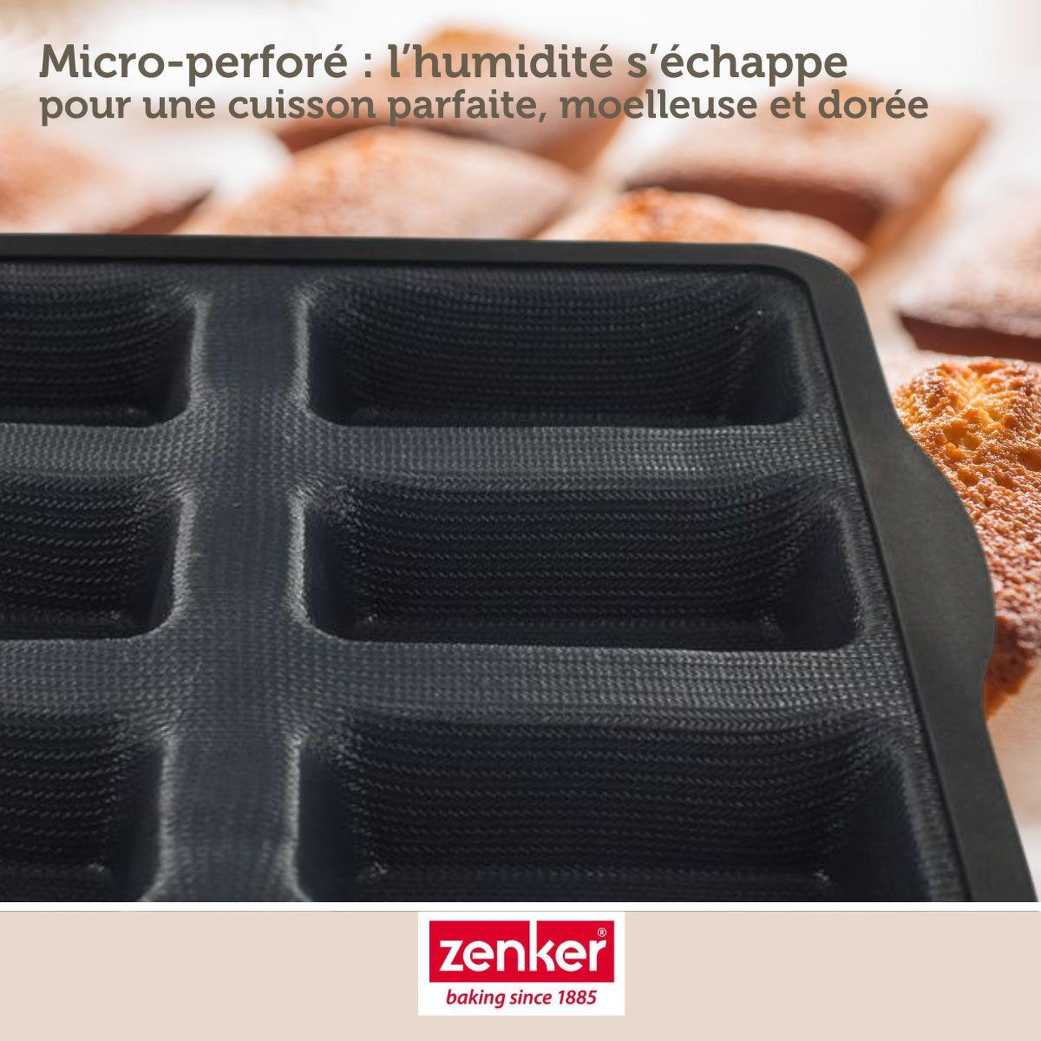 Voir la diapositive 5 : ZENKER Moule 6 financiers 26 x 22 cm zenker silicone fibre de verre