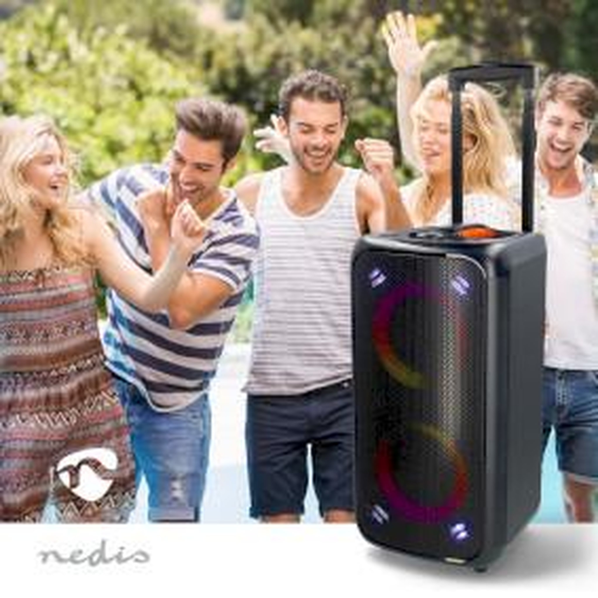Voir la diapositive 6 : NEDIS Haut-parleur bluetooth® party 240 w - noir / orange - SPPT2480BK