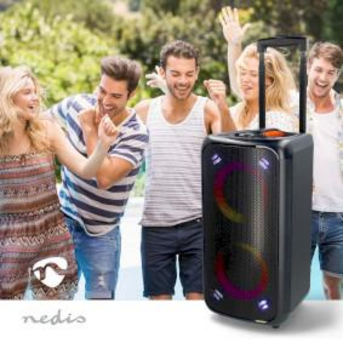 NEDIS Haut-parleur bluetooth® party 240 w - noir / orange - sppt2480bk
